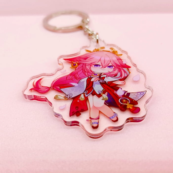 Custom Printed Full Color Digital Clear Acrylic Keychains - House