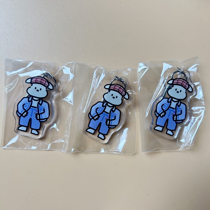 Cool Guy Clear Keychains