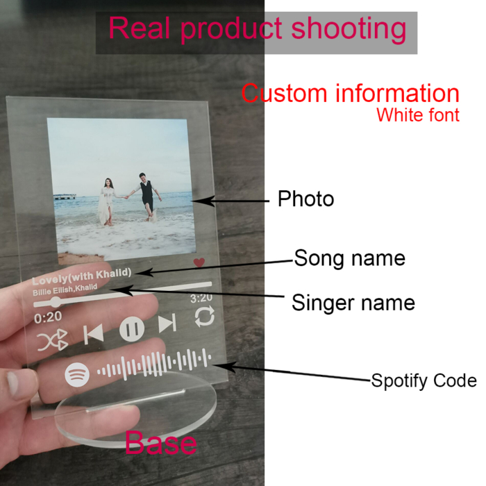 Custom Acrylic Spotify Code Music Board
