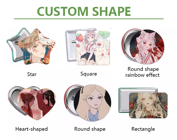 Custom Shape Button Pins