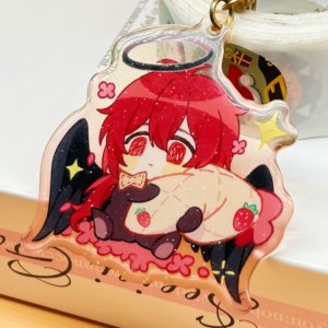 Glitter Acrylic Keychain