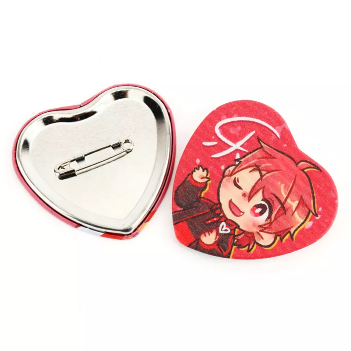 heart button pins