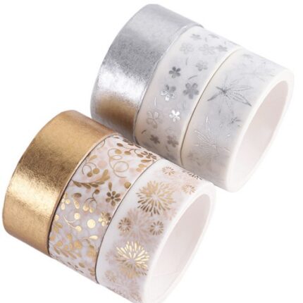 ODM custom raised silver holographic foil washi tape manufacturer