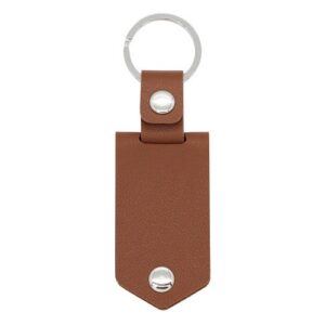 Brown Leather Keychain