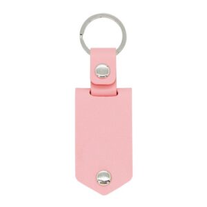 Pink Leather Keychain